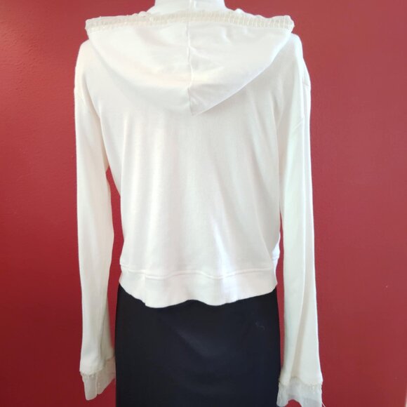 HAVEN BLEU  SEQUINS Trimmed Zip Hoodie with Pockets XL - Picture 4 of 7